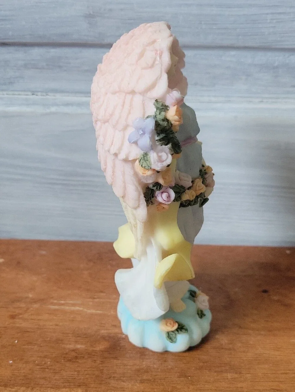 Hand-Painted Angel Figurine in Pastel Colors - Decorative Home Accent